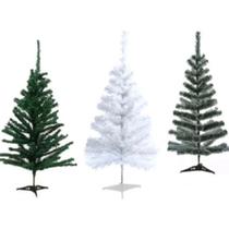 Árvore de natal 60cm cheia com 50 galhos branca verde ou nevada com pé para decoração