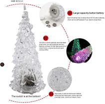 Árvore de Natal Acrílico Enfeite de Mesa Luminoso LED 27cm - Wincy