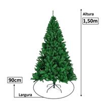 Árvore De Natal Alemã Verde 1,50m 560 Galhos Pinheiro - Taira Home