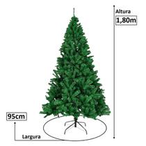Árvore De Natal Alemã Verde 1,80m 990 Galhos Pinheiro