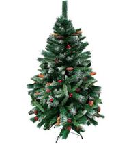 Árvore de Natal Alpina Nevada Pinheiro Decorado Pinhas Luxo 800 Galhos 1,80m - Magizi - Yangzi