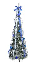 Árvore de Natal Ametista Decorada Enfeitada Plástico 210 cm