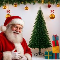 Árvore de Natal Artificial 1,80 Cm 600 Galhos Super Cheio Verde Clássico Base Metálica Reforçada