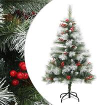 Árvore de Natal artificial com dobradiças vidaXL verde/branca 150cm Árvore de Natal artificial com dobradiças vidaXL verde/branca 150cm