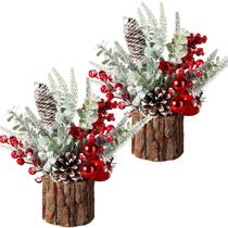 Árvore de Natal artificial de mesa Hatisan, pacote com 2 unidades