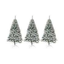Árvore De Natal Artificial De PVC Branca Com Neve, Pinheiro Decorado Para Vitrine De Varejo,