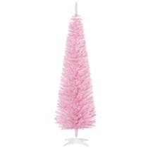 Árvore de Natal Artificial HOMCOM Rosa de 1,8m (6 Pés) com 390 Pontas Árvore de Natal Artificial HOMCOM Rosa de 1,8m (6 Pés) com 390 Pontas