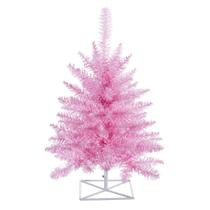 Árvore de Natal artificial Vickerman 60 cm rosa não iluminado em PVC Árvore de Natal artificial Vickerman 60 cm rosa não iluminado em PVC