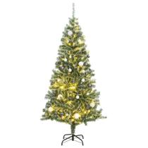 Árvore de Natal artificial vidaXL com LEDs 210 cm com 300 luzes