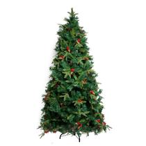 Árvore de Natal Berry e PInha 240cm 1210 Galhos Natal Formosinha - TOK DA CASA