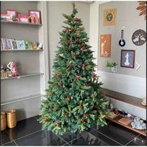 Árvore De Natal Berry E Pinha Luxo Verde Cheio