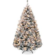 Árvore de Natal Best Choice Products, 4,5 pés, pinho flocado na neve Árvore de Natal Best Choice Products, 4,5 pés, pinho flocado na neve