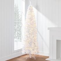 Árvore de Natal Best Choice Products, pré-iluminada, 7,5 pés, branca Árvore de Natal Best Choice Products, pré-iluminada, 7,5 pés, branca