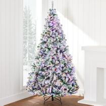 Árvore de Natal Best Choice Products Snow Flocked de 4,5 pés com LED