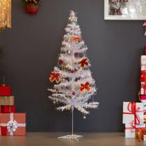 Árvore de Natal Branca Nevada com 110 Galhos 1,20m