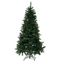 Árvore de natal c/ berry e pinha 810 galhos c/ base de metal - 1,8m