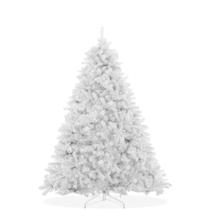Árvore de Natal Casafield White Spruce de 1,4 m com suporte de metal