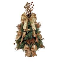 Árvore De Natal Cobre 70X35Cm Decorada Exclusivo Mini