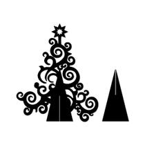 Árvore De Natal Com Arabescos 25cmx30cm - Cria Arte Laser