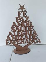 Árvore de Natal com mensagens em mdf Árvore de Natal com mensagens em mdf