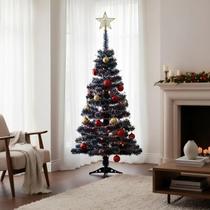 Árvore De Natal Completa 1,20m Bolas, Pisca Pisca, enfeites, luzes, ponteira, festão