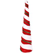 Árvore de Natal cone branco, vermelho e verde Grillo 49 cm Árvore de Natal cone branco, vermelho e verde Grillo 49 cm