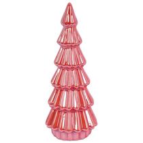 Árvore de Natal cone vermelho com cintilância rose em cerâmica Grillo 18,5 cm Árvore de Natal cone vermelho com cintilância rose em cerâmica Grillo 18,5 cm