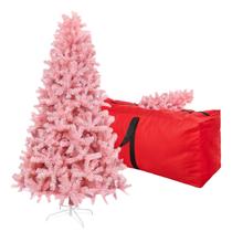 Árvore de Natal CRSTAFU Pink Artificial de 1,5 m com 600 pontas de galhos