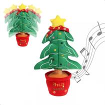 Árvore De Natal Dançante Musical Pelúcia Luz Som 36x15cm - Art Christmas