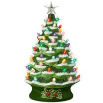 Árvore de Natal de cerâmica Best Choice Products 24 polegadas com 74 lâmpadas Árvore de Natal de cerâmica Best Choice Products 24 polegadas com 74 lâmpadas