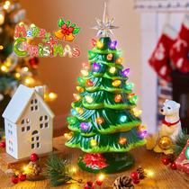 Árvore de Natal de Cerâmica Brightown 13 Polegadas com Luzes LED