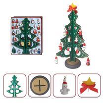 Arvore de Natal de Madeira Enfeite Natalino de Mesa