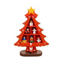 Árvore De Natal De Madeira Vermelha 3D Decoração De Mesa Criativa Ornamentos De Natal Para Arranjo Árvore De Natal De Madeira Vermelha 3D Decoração De Mesa Criativa Ornamentos De Natal Para Arranjo
