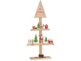 Árvore de Natal de Mesa 33cm Cromus - Pinheiro Desconstruído com Noel