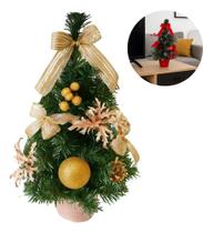 Árvore De Natal De Mesa Luxo Decorada Pinheiro Cheia Vermel