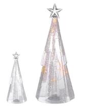 ARVORE DE NATAL DECOR C/LED 29cm (TRANSPARENTE) (FLORARTE) ARVORE DE NATAL DECOR C/LED 29cm (TRANSPARENTE) (FLORARTE)