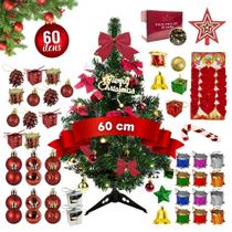 Árvore De Natal Decoração Completa Decorada Pisca-Pisca 60cm