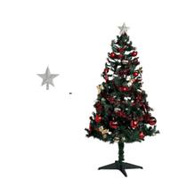 Árvore De Natal Decorada 1,80cm 320 Galhos Com Estrela