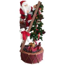 Árvore de Natal Decorada Com Papai Noel Luz 127V 1,13m Saldão