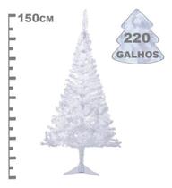 Árvore De Natal Decorada Completa Branca 1,50 Mt 220 Galhos