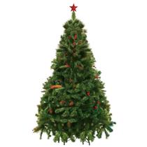 Árvore De Natal Decorada Pinheiro Alpina 1,20m 195 Galhos Com Ponteira