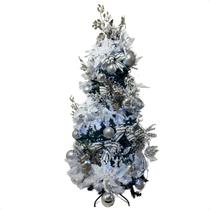 Arvore de Natal Decorada Super Luxo Branca e Dourada 1,80m 643 galhos