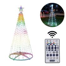 Árvore De Natal Desmontável C/17 Fitas Led 255 Luzes 1,80m Árvore De Natal Desmontável C/17 Fitas Led 255 Luzes 1,80m