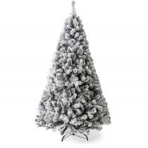 Árvore de Natal DORTALA de 2,7 m de neve com dobradiças e suporte Árvore de Natal DORTALA de 2,7 m de neve com dobradiças e suporte