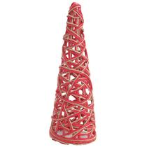 Árvore de Natal em barbante vermelho com juta 18 cm Árvore de Natal em barbante vermelho com juta 18 cm