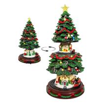 Árvore de Natal Enfeite 53cm Com Movimentos Leds e Som