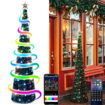 Árvore de Natal Fortuning's JDS de 5 pés com luzes LED e controle remoto Árvore de Natal Fortuning's JDS de 5 pés com luzes LED e controle remoto