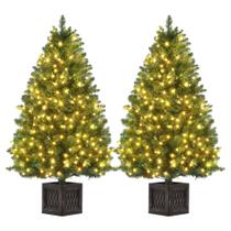 Árvore de Natal GAOMON de 1,4 m com 300 luzes LED brancas quentes