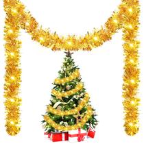 Árvore de Natal Garland Kingdder Prelit Tinsel com luzes 5m