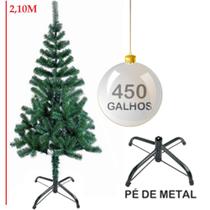 Arvore de natal grande 2,10mts verde 450 galhos tradicional Arvore de natal grande 2,10mts verde 450 galhos tradicional
